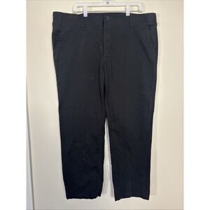 Lee Regular Straight Men's Golf Pants 42x30 Stretch Fit Black Dark Wash Pants